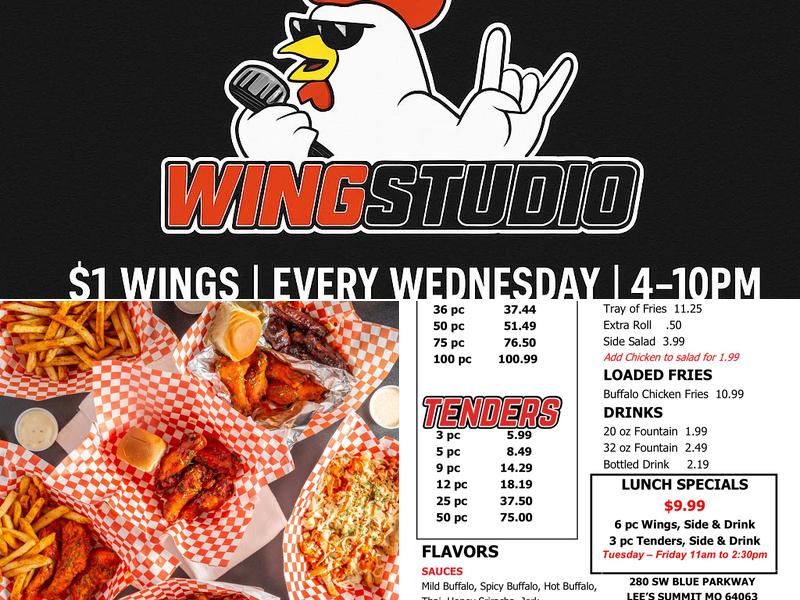 Wing Studio Menu