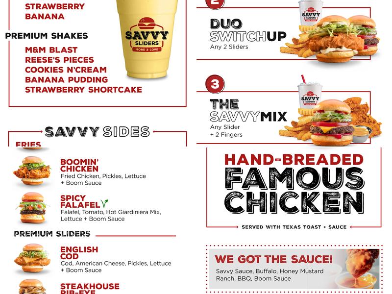 Savvy Sliders Menu