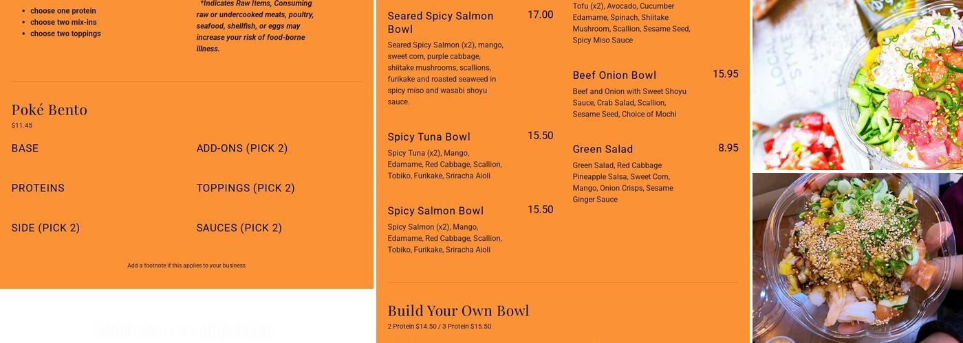 Poké-City Menu