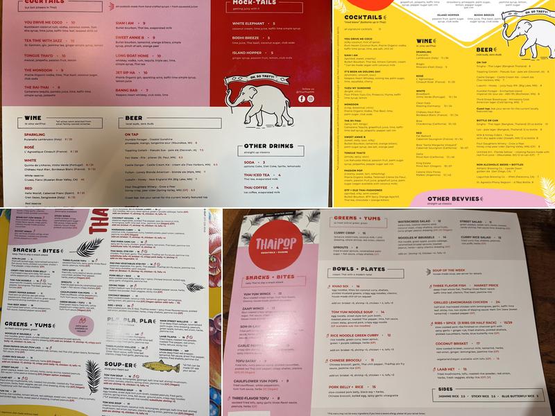 ThaiPop Menu