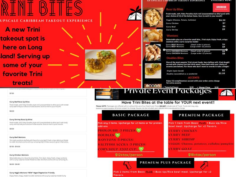 Trini Bites Menu