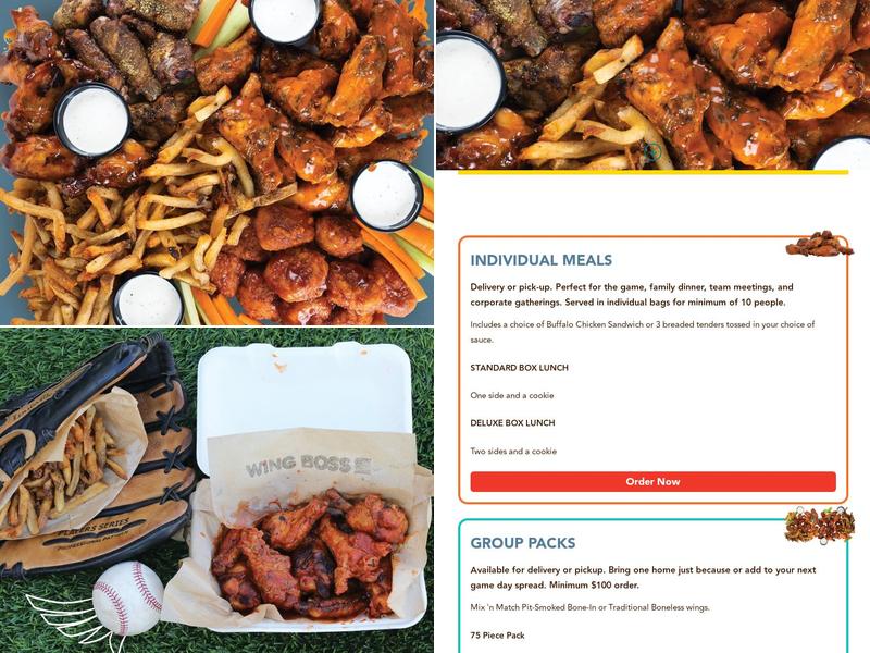 Wing Boss Menu