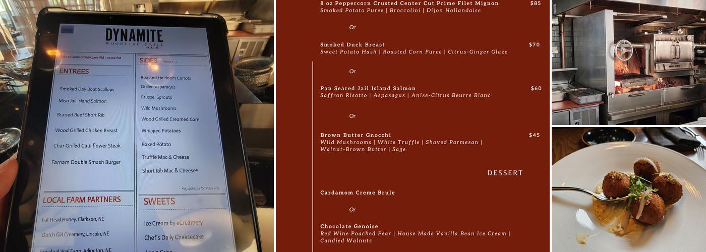 Dynamite Woodfire Grill Menu