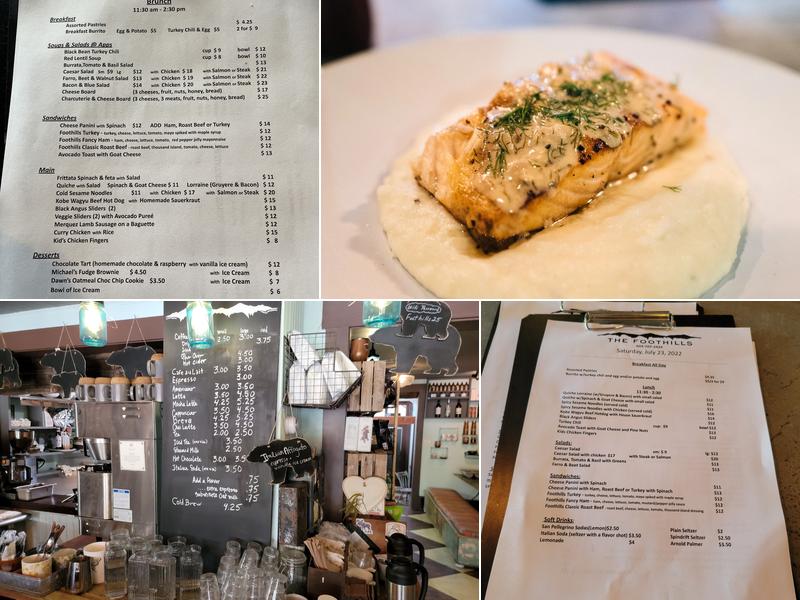 The Foothills Cafe & Curio Menu
