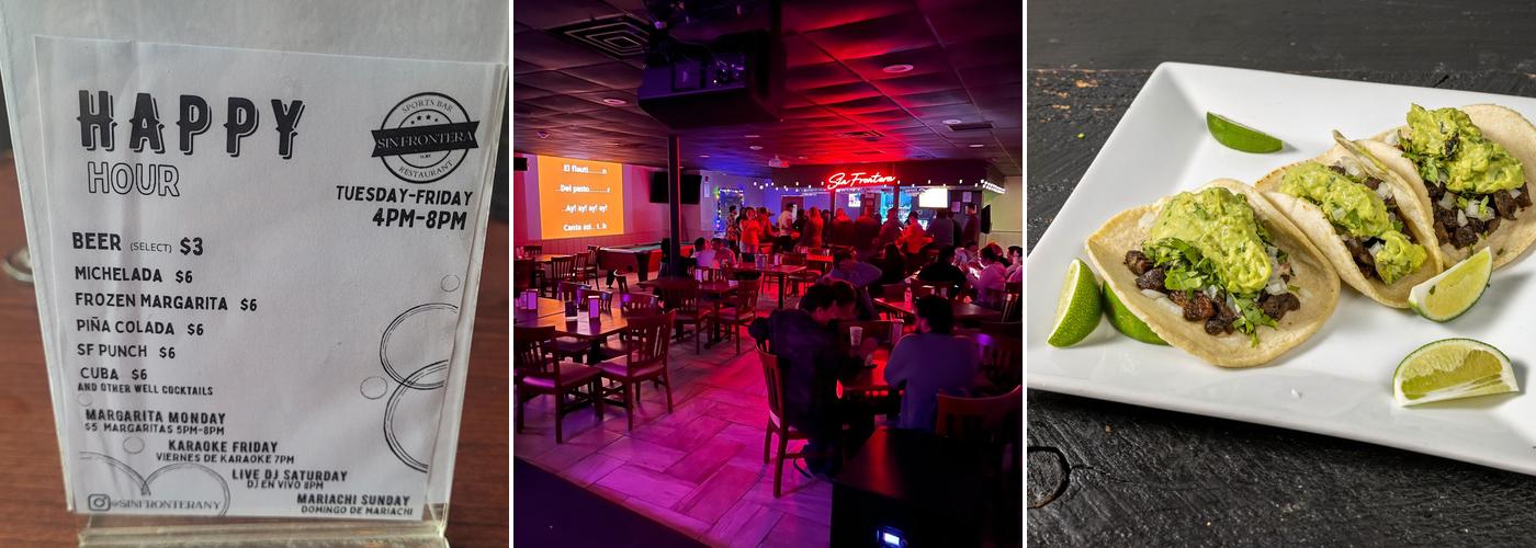 Sin Frontera Restaurant & Tequila House Menu