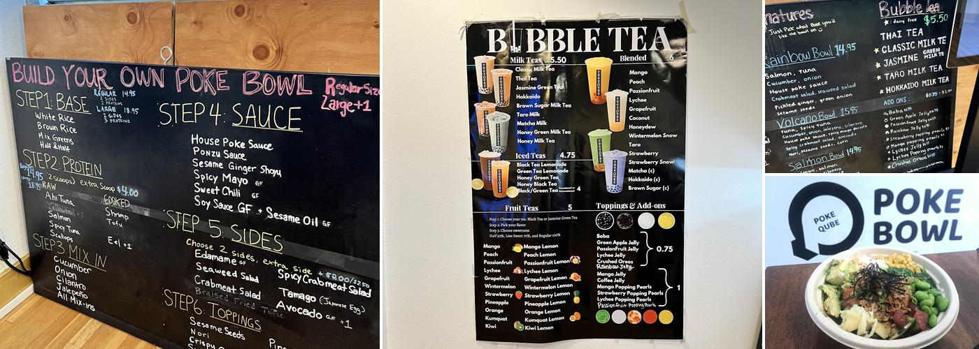 Boba Tea & Poke Qube Menu