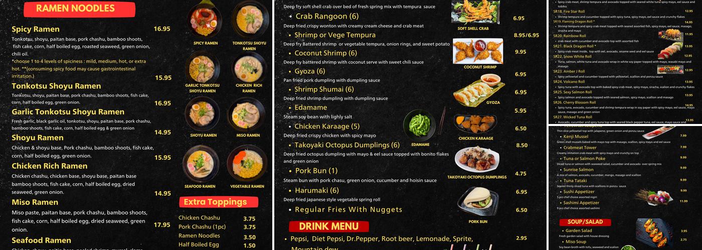 Sayuri Sushi & Sake Bar Menu