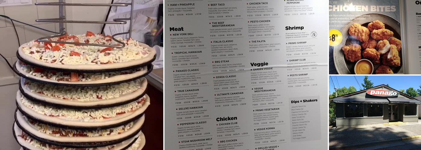 Panago Pizza Menu