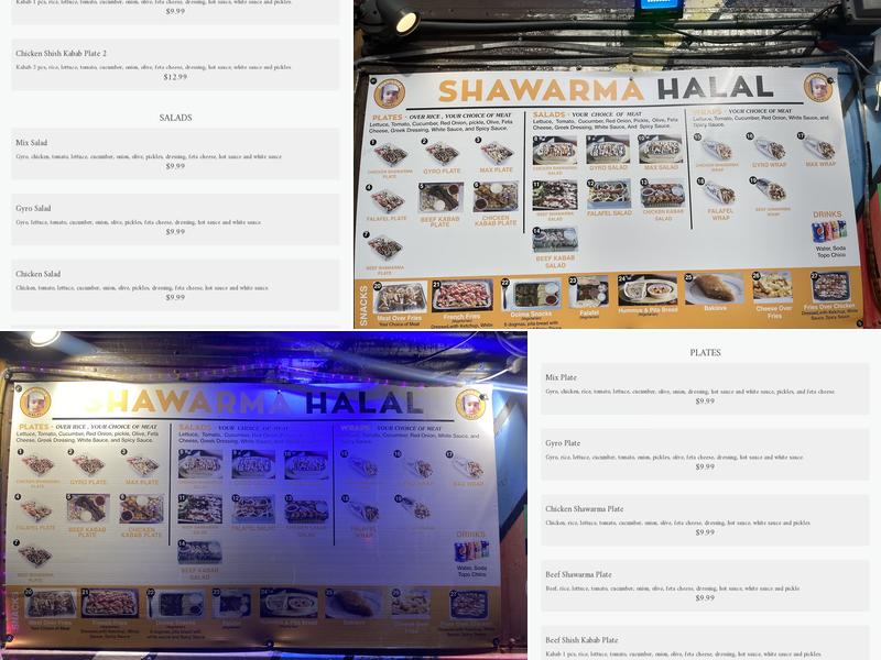 Shawarma Halal Menu