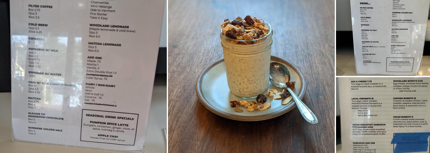 Woodland Baking and Coffee Menu