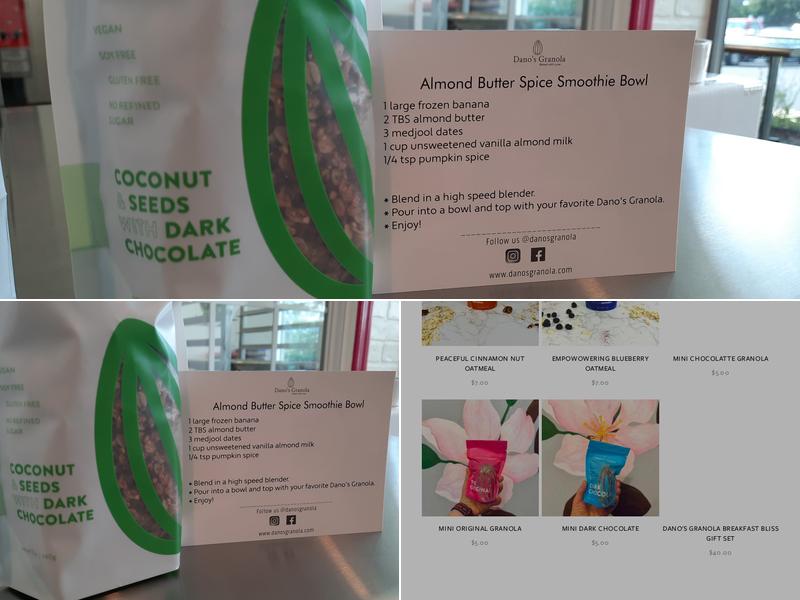 Dano's Granola Menu
