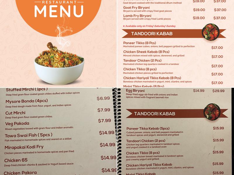 Biryani Bowl Menu