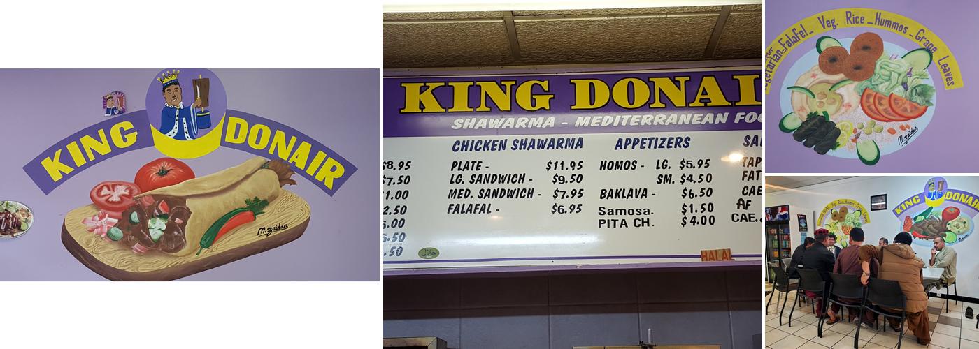 King Donair And Chicken Shawarma Menu