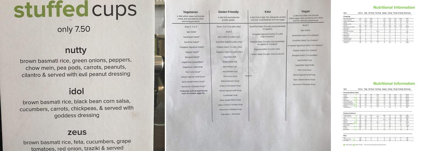 The Chopped Leaf Menu