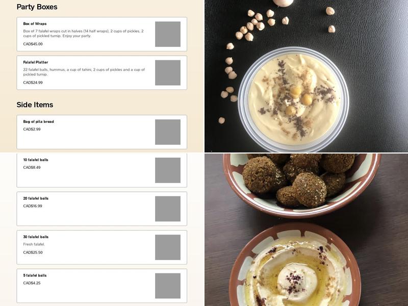 Falafel Factory (Call in and online kitchen) Menu