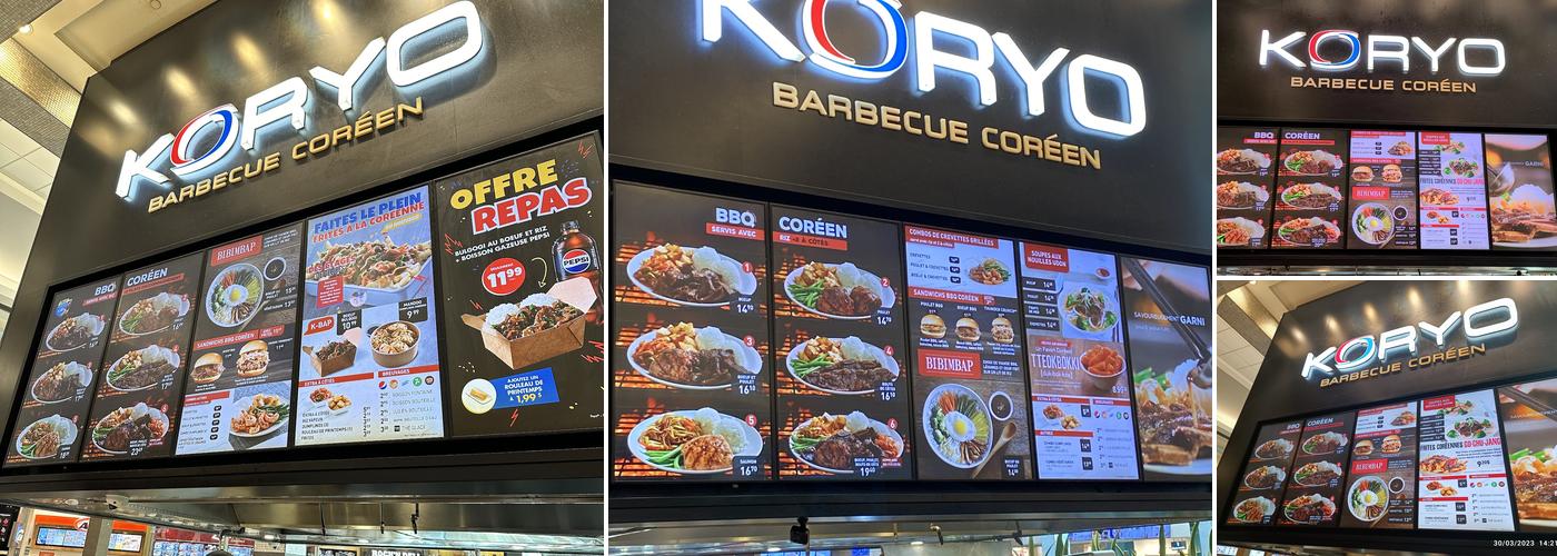 Koryo BBQ Menu