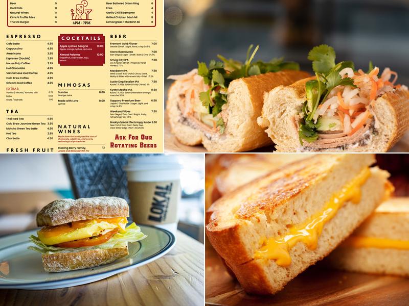 Lokal Sandwich + Burger Bar Menu