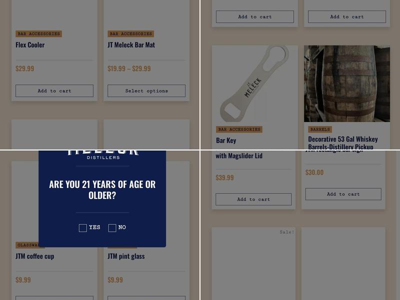 JT Meleck Distillers Menu