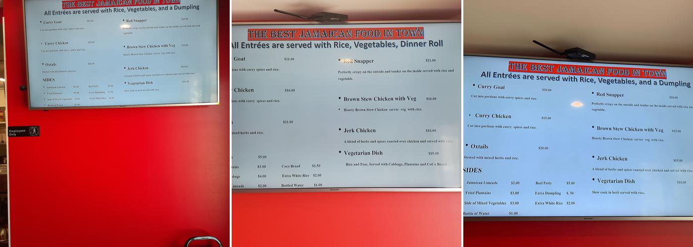 Redd Peppers Jamaican Restaurant Menu