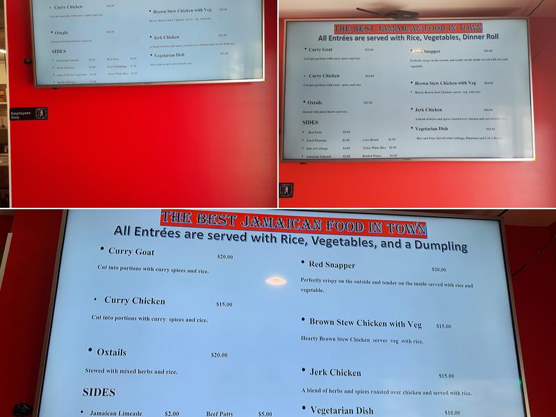 Redd Peppers Jamaican Restaurant Menu