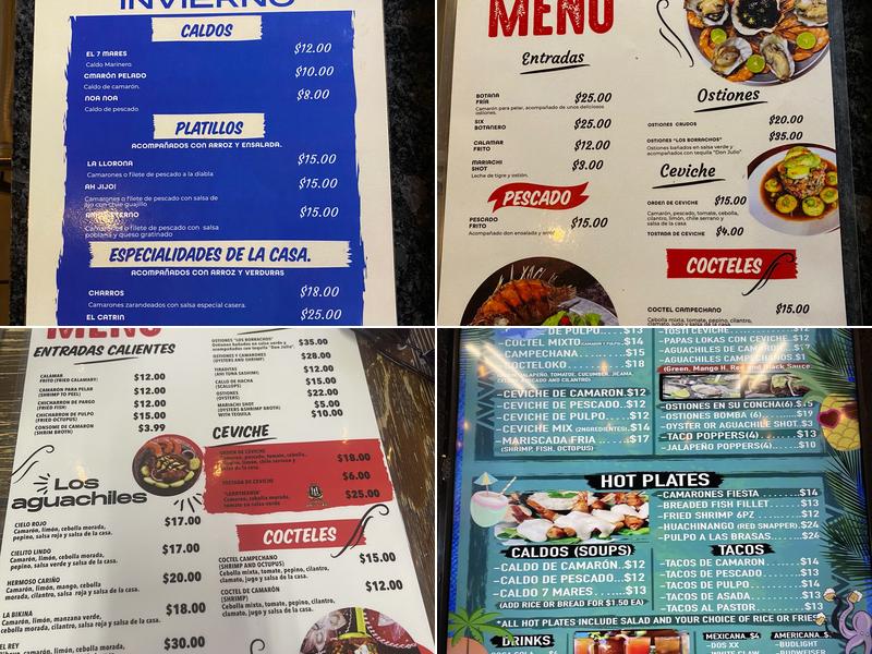 Mariscos Central Menu