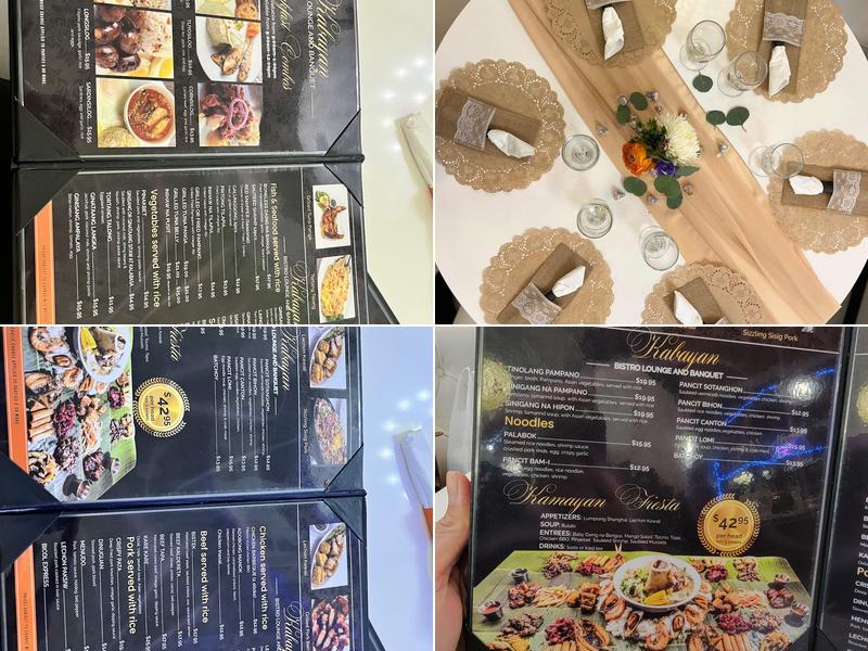 Kabayan Bistro Lounge and Banquet Menu