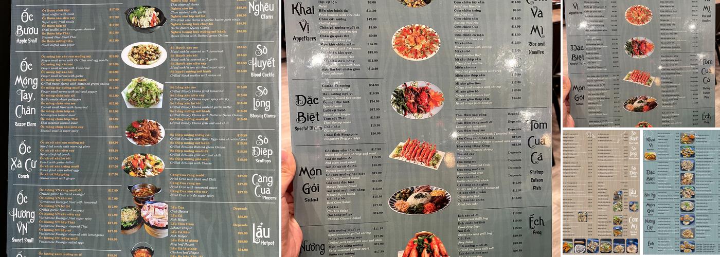Ốc NGON Menu