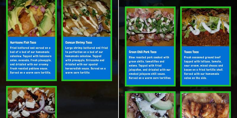 The Blue Gecko Menu