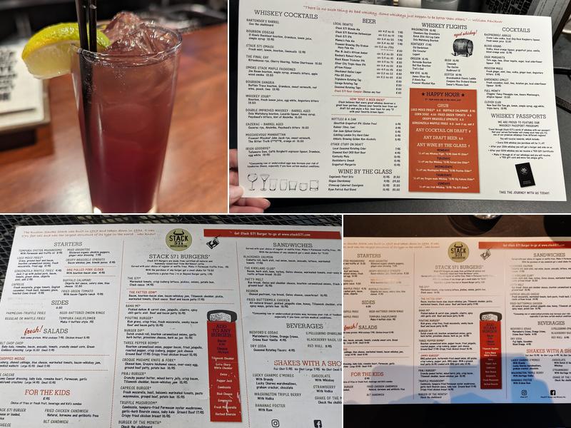 Stack 571 Burger and Whiskey Bar - Kirkland Menu