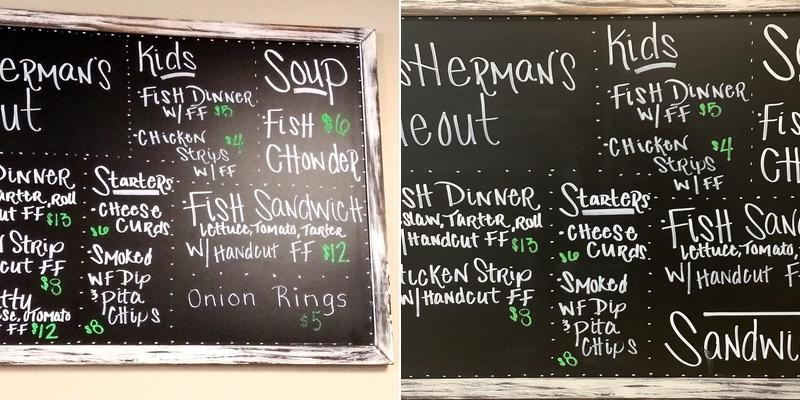 The Fisherman’s Hideout Menu