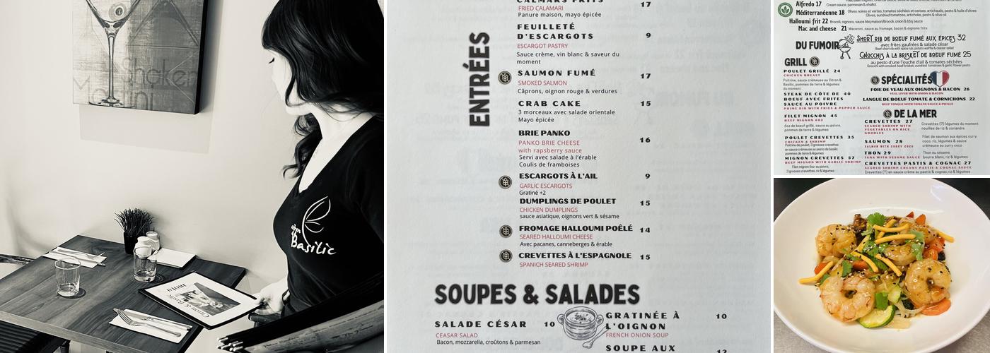 Citron Et Basilic Menu