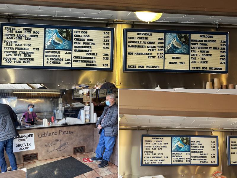Leblanc Patates Menu