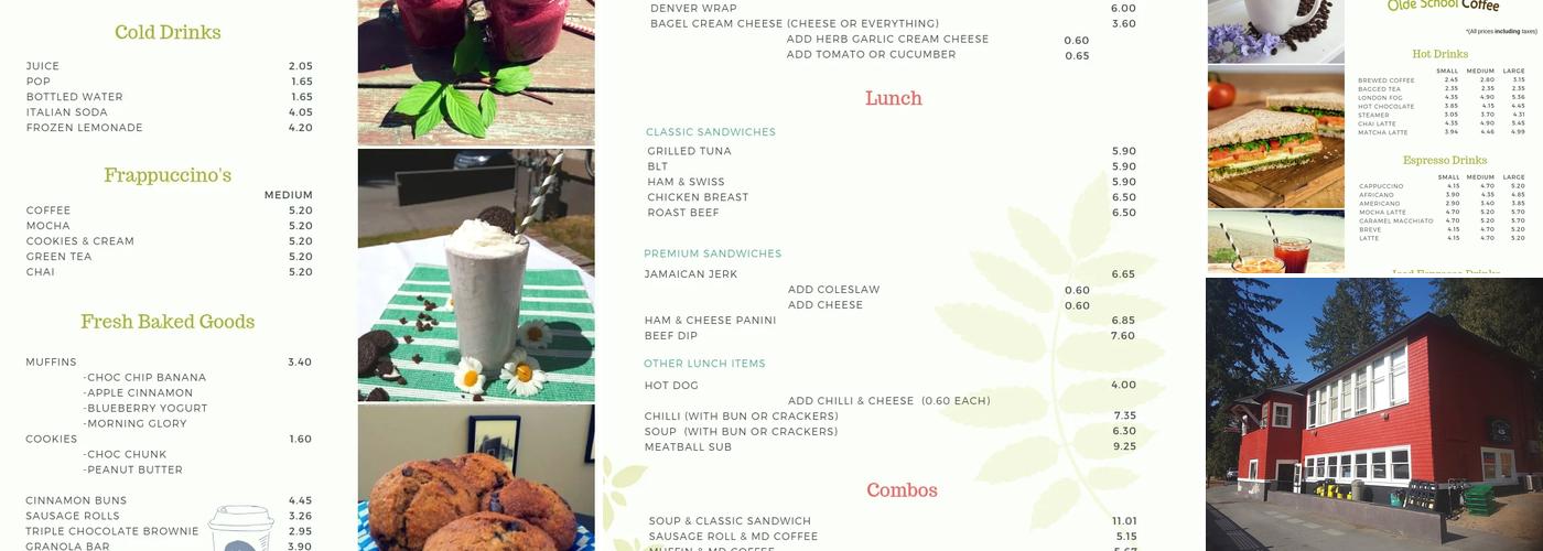 OLDE SCHOOL COFFEE Menu