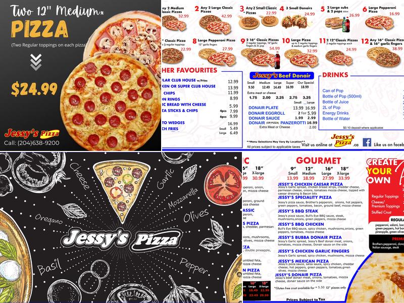 Jessy's Pizza Dauphin Menu