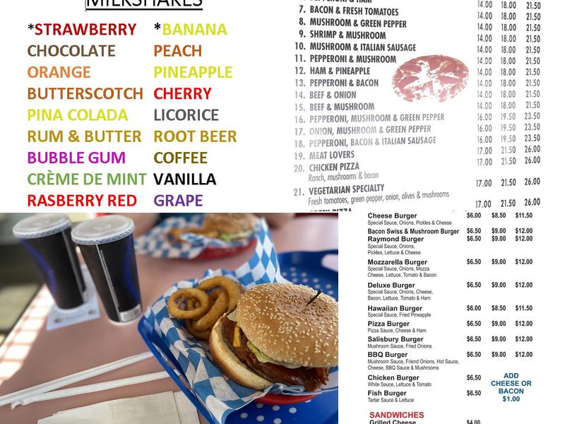 Burger Baron & Pizza Menu