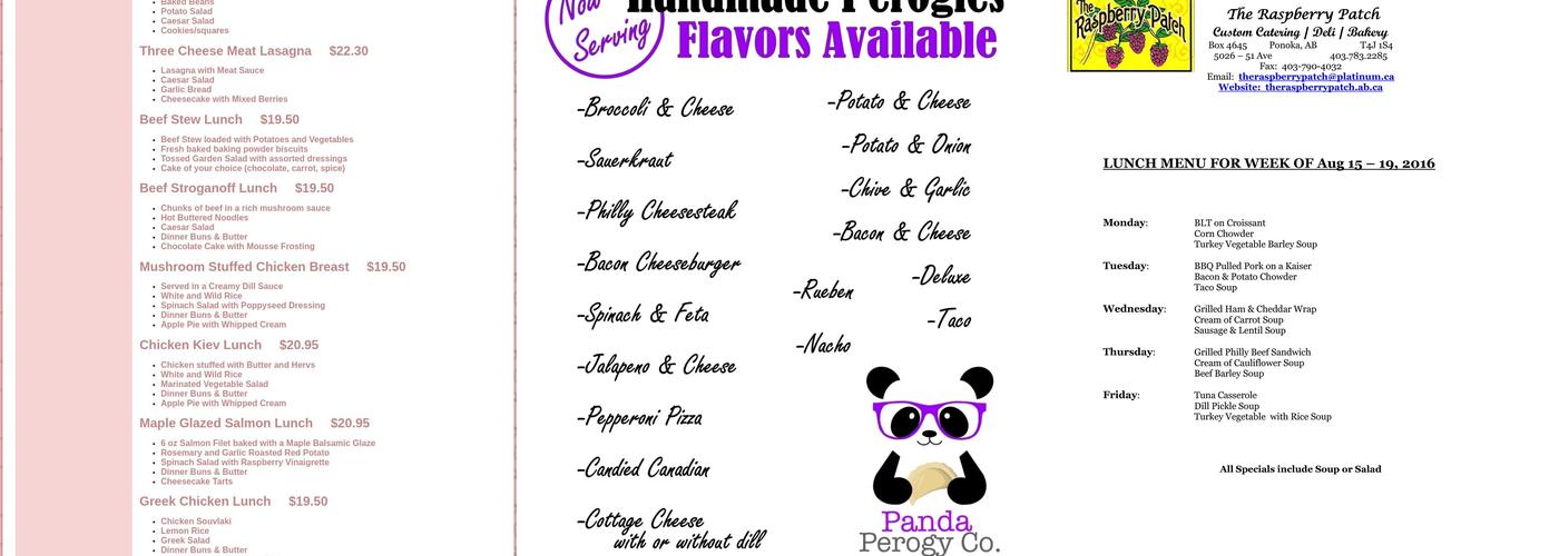 Raspberry Patch Custom Catering The Menu