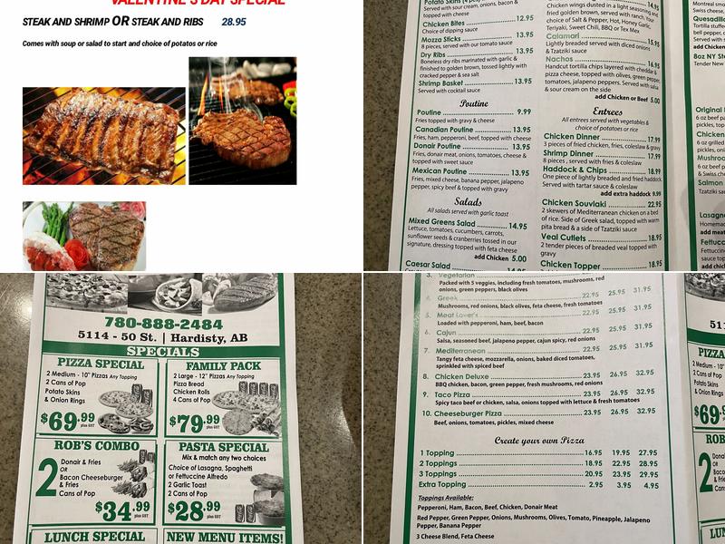 ROB'S BAR & GRILL Menu