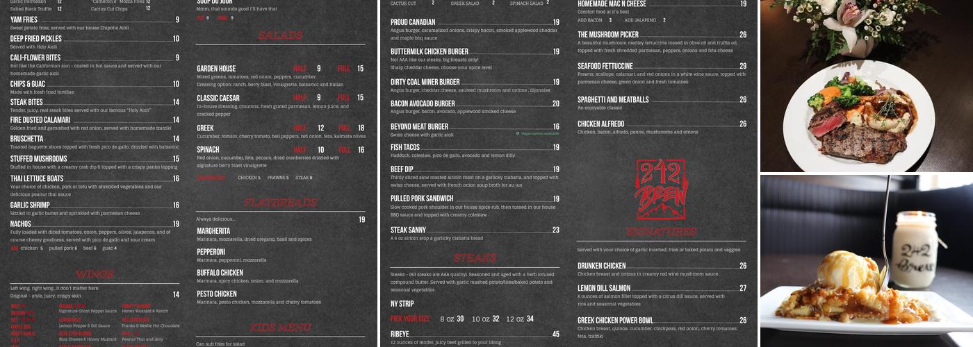 Western Steakhouse by 242 Brew Ltd Menu