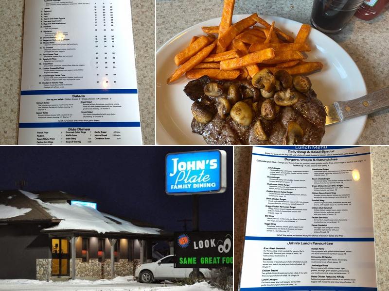 John's Plate Family Dining Menu