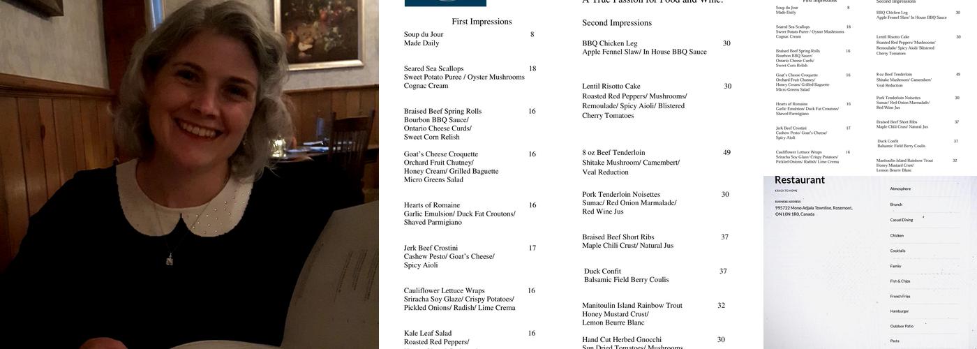 The Globe Restaurant Menu