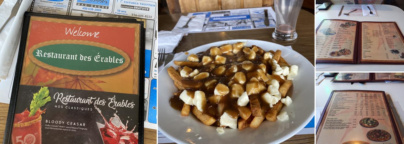 Restaurant Des Érables Menu