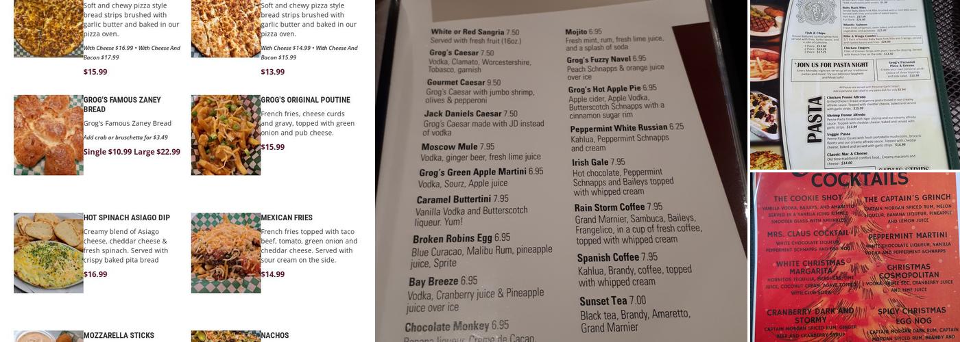 Grogs Menu