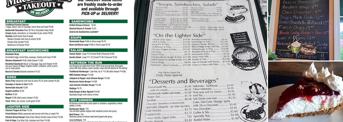 MacPherson's Restaurant Menu