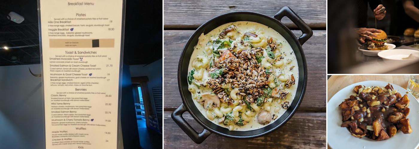 Mile One Eating House Menu