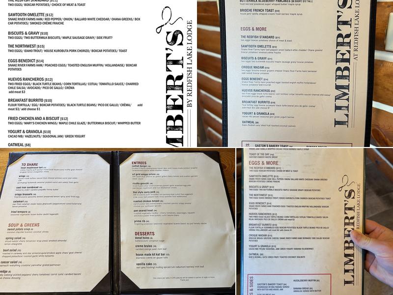 Limbert's Menu