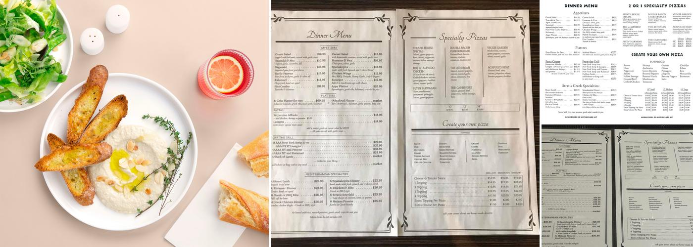Stratis Mediterranean Grill Menu