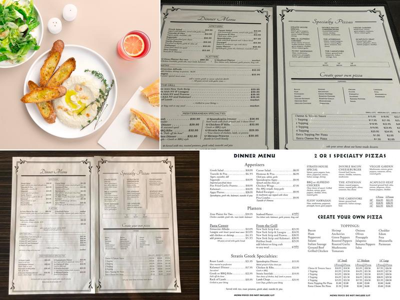 Stratis Mediterranean Grill Menu