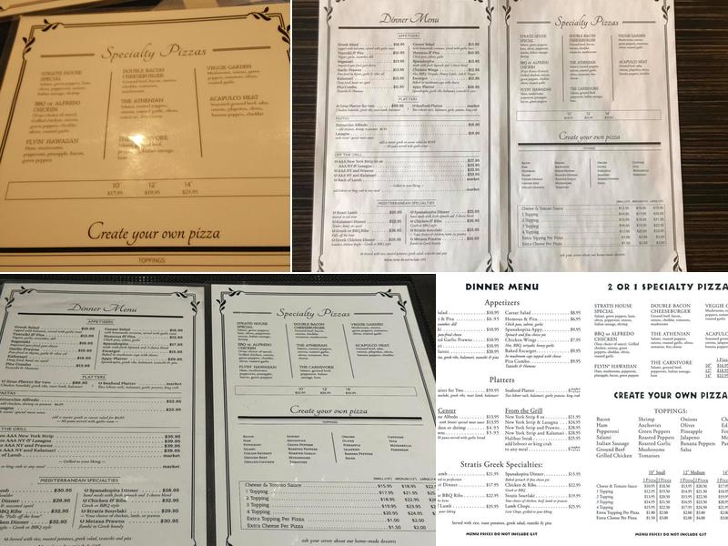 Stratis Mediterranean Grill Menu