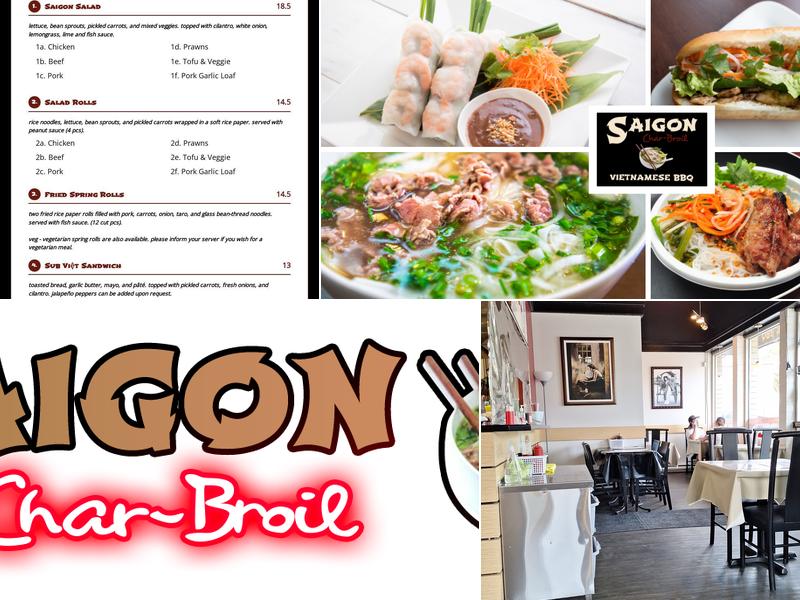 Saigon Char-Broil Menu