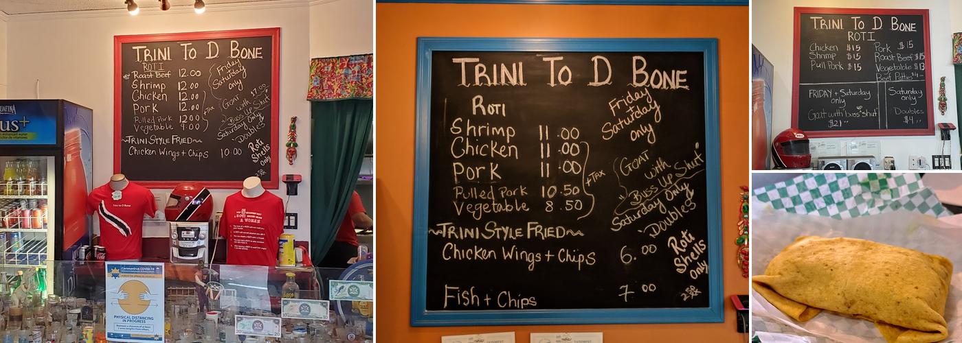 Trini To D Bone Menu